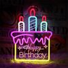 Neon Led: Happy Birthday Taart